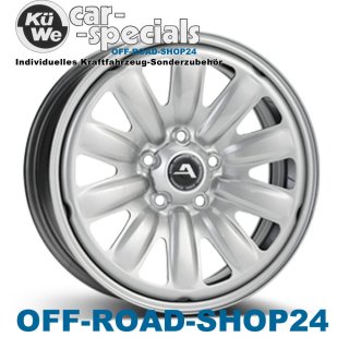 STAHL-FELGEN 6x15 ET47 ALCAR "HYBRID" Silber - VW GOLF Typ: 1K, 1KP - mit ABE (4 Stück)